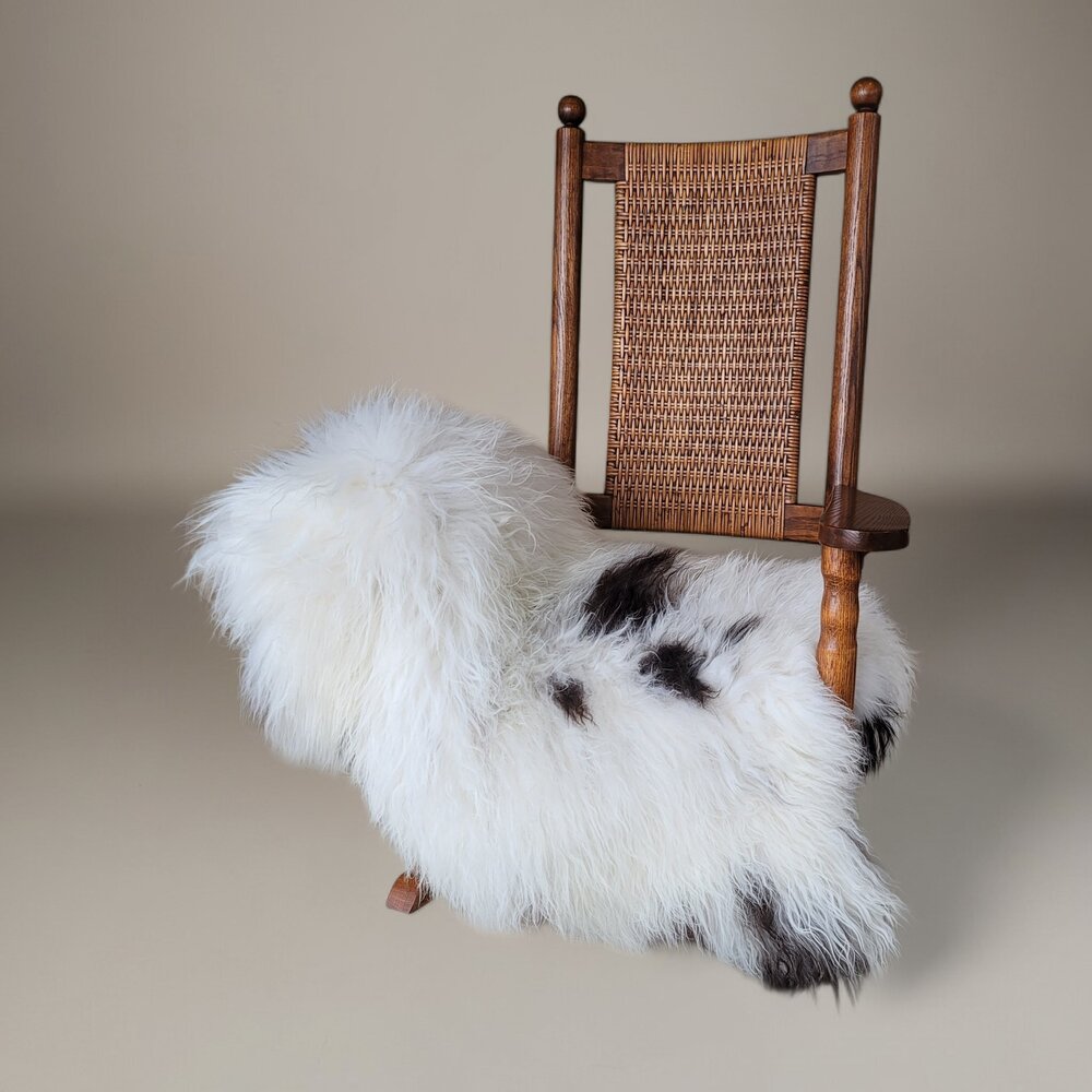 Icelandic Sheepskin Dark Brown Spots 51" x 36"